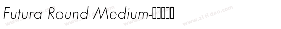 Futura Round Medium字体转换